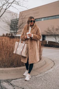 Cold Weather Outfit, Lululemon Outfits, Half Zip Hoodie, Teddy Coat