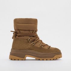 Nwt Camel Brown Quilted Ankle Puffer Boots, 8 Brand New Zara Puffer Boots In Brown, 8 Quilted Upper Ankle Boot (~2in/5cm Sole Height) W/ Thick Lug Soles & Back Pull Tab Increased Comfort W/ Airfit's Flexible Technical Sole Mixture Of Polyester (60%) & Cow Leather (40%) W/ 100% Lining/Insole & 100% Thermoplastic Rubber Sole Thanks For Looking!!! Beige Lace-up Boots With Lug Sole For Winter, Winter Beige Lace-up Boots With Lug Sole, Beige Winter Lace-up Boots With Lug Sole, Chic Brown Lace-up Winter Boots, Beige Lace-up Ankle Boots For Winter, Chic Beige Lace-up Boots For Winter, Zara Beige Ankle Boots, Zara Brown Ankle Boots, Zara Suede Boots For Winter