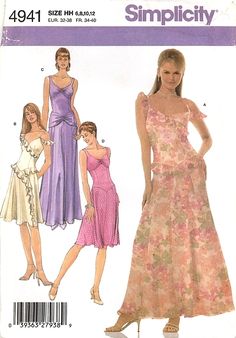 a women's dress pattern from the 1970s