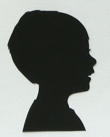 a black silhouette of a person's head against a white background