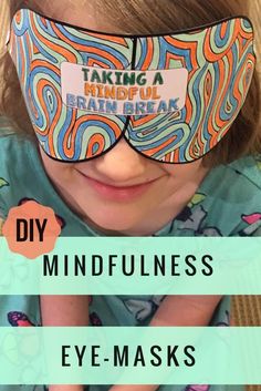 This fun eye mask craft reminds students to take a mindful break. Mindfulness improves memory, concentration, and overall health. #mindfulness #mindful #mindfulnessactivities #schoolcounseling Eye Mask Craft, Mindfulness Crafts For Kids, Mindfulness Crafts, Mindful Crafts, Positive Education, Zen Poster, Mask Craft, Childrens Yoga, Mindfulness Art