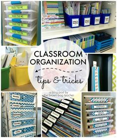 classroom organization tips and tricks for organizing your school's bookcases, desks, and bookshelves