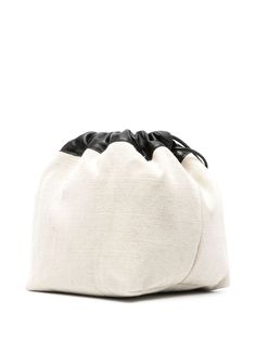 Jil Sander logo-print Bucket Bag - Farfetch White Bucket Shoulder Bag With Canvas Lining, White Bucket Bag With Canvas Lining, Cream Canvas Bucket Bag, Chic White Canvas Bucket Bag, White Leather-handled Bucket Bag, White Leather Travel Pouch, White Leather Pouch With Removable Pouch, White Canvas Bucket Bag, White Bucket Bag With Leather Handles For Travel