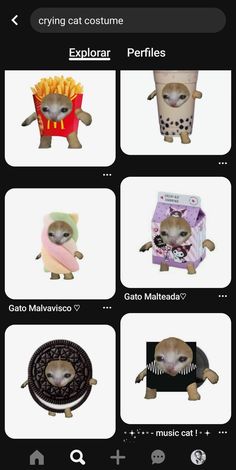 an iphone screen with pictures of different animals and food items on it's display