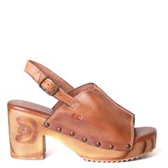 Bed Stu Marie. Women's wooden clog in tan leather, with slingback. – Bulo Spring Staples, Wooden Clogs, Fall Transition, Transition Outfits, Bed Stu, 3 Inch Heels, Best Bags, Vegetable Tanned Leather, Leather Goods