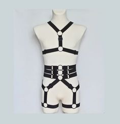 Black Beauty Men Black Elastic Harness Set, ONE SIZE, Adjustable Strap Harness, Stretch Harness, Cosplay, Roleplay, Nightclub, Lingerie - Etsy