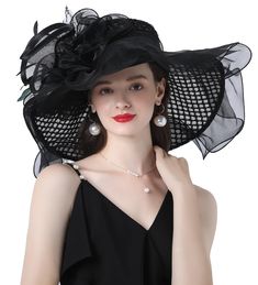 PRICES MAY VARY. Multiple Uses: 1. It is organza hat. 2. The flower can be removed on the hat, it is mesh organza flower fascinator with hair clip. 3. A perfect choice for gift, decorations and bridal fascinator. The hat brim is about 5.1 inchs all the way around, it can fit for head circumference 21.26 inch~22.83 inch, and adjustable small elastic sweatband built in. Wear to Church, Derby, Garden Parties or Gatsby Picnics, look stylish and vibrant. Perfect for Wedding, Bridal Shower, Cocktail, Elegant Tulle Mini Hats For Evening, Elegant Mini Hats For Evening, Summer Party Mini Tulle Hats, Summer Party Mini Hats Made Of Tulle, Elegant Tulle Mini Hats For Spring, Elegant Tulle Fascinator For Kentucky Derby, Tulle Hat For Kentucky Derby Party, Elegant Tulle Fascinator, Elegant Mini Tulle Hats For Party