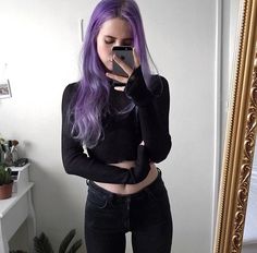 Purple Hair Tumblr, Pastel Goth Aesthetic, Luanna Perez, Girl Hair Colors, Grunge Girl, Goth Aesthetic, Instagram Outfits, Aesthetic Grunge