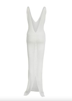 You can be certain to glow in our metallic white dress! This maxi dress has that elegant touch we all need in our wardrobe! Made from a lightweight, shiny fabric, this dress has a deep V-neck and a figure-hugging silhouette. 70% Viscose 30% Polyester White Maxi Dress For Party, White Long Maxi Dress For Party, White V-neck Maxi Dress For Night Out, White Long Maxi Dress For Evening, White Maxi Dress For Night Out, White Formal Maxi Dress, Jumpsuit And Blazer, Hugging Silhouette, Joah Brown