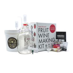 PRICES MAY VARY. Everything you need to make remarkable wine from scratch in under an hour from your own fresh fruit Enough supplies to make 15 1-gallon batches Master Vintner quick tips make learning clear and fun Kit Includes: Winemaker Recipe Handbook, 2 gallon plastic fermentor w/ lid, 1 gallon jug, tubing, airlock, screw cap and straining bag, cleanser and campden tablets, Pectic enzyme, acid blend, grape tannin, yeast nutrient, stabilizer, and all-purpose dry yeast. Racking cane and tubing, Hydrometer. (Not included: fruit, corker, corks, and bottles.) Craft colorful additions to any wine rack Making homemade fruit wine with Fresh Harvest is simple, enjoyable and requires very little time. Master Vintner quick tips make learning clear and fun. With a bookful of exciting recipes, you Wine Corker, Making Wine At Home, Blueberry Wine, Muscadine Wine, Wine Making Kits, Wine Yeast, Wine Making Equipment, Make Your Own Wine, Homemade Wine