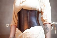 Underbust Leather Corset Betty Handmade Medieval Dress - Etsy