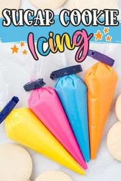 these sugar cookie icing cones are colorful and easy to make, perfect for kids