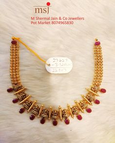 Light Weight Gold Jewellery, Heavy Jewelry, Marriage Jewellery, Ruby Jewelry Necklaces, Short Necklaces, Gold Jewels Design, Jewelry For Kids, Diamond Wedding Jewelry, Online Gold Jewellery