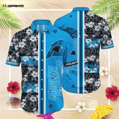 NFL Carolina Panthers Hawaiian Shirt Short Sleevetyle Hot Trending Carolina Panthers Logo, Panthers Logo, Panther Nation, Hawaiian Fashion, Panther Logo, Nfl Carolina Panthers, Tropical Climate, Carolina Panthers, Die Hard