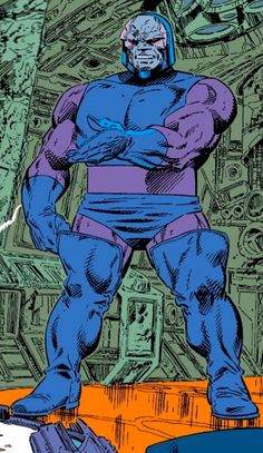 an image of a man in blue and purple with his arms crossed, looking like he is