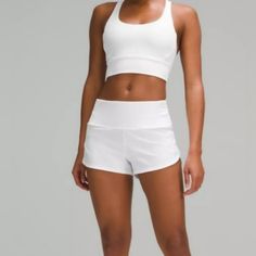 Lululemon Speed Up Lined Short Never Worn Like New Color: White Size: 10 White Speed Up Shorts, Wild Indigo, Speed Up Shorts, Black Angel Wings, Lululemon Speed Up Shorts, Lululemon Hotty Hot Shorts, Hotty Hot Shorts, Shorts Lululemon, Blue Hawaiian