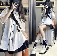 Outfits Japanese, Fashion Outfits Korean, Anime Japanese, Korean Culture, Korean Casual Outfits, Tomboy Style Outfits, Random Image, Estilo Punk, 2022 Fashion