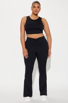 Available In Black. Active Yoga Pant High Waisted Elastic Waistband Super soft Ruched Detail Low Impact Stretch Pair with "Pilates Girl Active Top" 75% Nylon 25% Spandex Imported | Pilates Girl Active Flare Pant in Black size XS by Fashion Nova Pilates Girl, Flare Pant, Yoga Pant, Black Sports Bra, Powerful Women, Flare Pants, Yoga Pants, New Black, Pilates