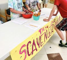 three children at a table with the words, the most fun way to keep visitors engaged at your art show