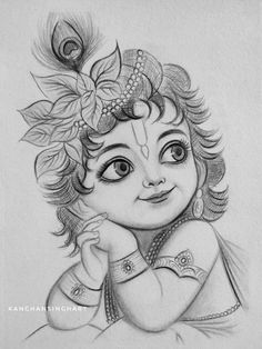 Krishna Doodling Art, Krishna Images Pencil Drawing, Lord Krishna Outline Drawing, Krishna Reference Images, Lord Krishna Art Sketches, Easy Drawings Of Radha Krishna, Shri Krishna Drawing Sketch Art, Shiva Outline Drawing, Drawing Of Krishna And Radha