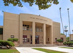 Tulare Union High School Auditorium and Administration Building in Tulare County, California High School Auditorium, School Auditorium, Administration Building, High School Life, Go To School