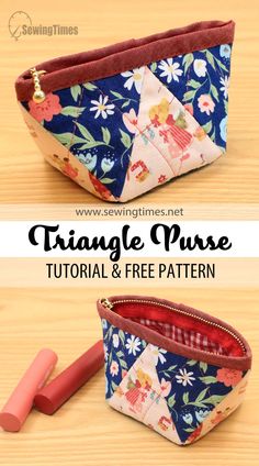 the triangle purse sewing pattern is easy to sew