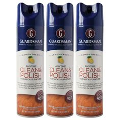 three bottles of guardsman anti - perspenser cleaner