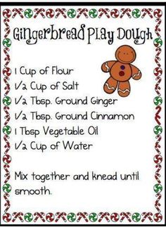 the gingerbread play dough recipe is shown on an iphone screen, and it's in