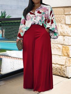 Plus Size Two Piece, Style Mistakes, Button Shirt, Shirt Collar, Two Pieces, Plus Size, Collar, Plus Fashion, Red