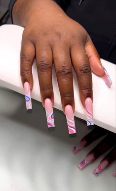 Ambre Nails, Girls Nail Designs, Rainbow Nails, Long Acrylic