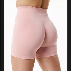 Never Worn, Don’t Like On Me, Size Small Bday Wishlist, Light Pink Shorts, Wordmark Logo, Word Mark Logo, Gym Fits, Short Form, Lingerie Outfits, Gym Shorts, Comfy Cozy