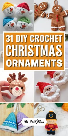 Add a personal touch to your Christmas home decor with our DIY free crochet Christmas ornaments. Explore festive DIY crochet Christmas ideas, from crochet snowflakes to DIY crochet gingerbread ornaments. Create a winter wonderland with crochet angels, reindeer, and Santa Claus ornaments. Make your tree sparkle with handmade crochet baubles and delicate crochet snowflakes. These Christmas ornament ideas are perfect for crafting thoughtful homemade gifts or decking out your own Christmas tree. Thoughtful Homemade Gifts, Crochet Christmas Ideas, Free Crochet Christmas Ornaments, Diy Crochet Christmas, Easy Crochet Christmas, Crochet Baubles, Knitted Christmas Decorations, Crochet Christmas Ornaments Free, Crochet Ornament Patterns