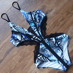 Material: Polyester • Style: Sexy Women One-Piece Swimsuits • Item Type: One Pieces • Sport Type: Swim • Style: Printed And Solid Lace Rompers Women, Lace Swimwear, Women Swimming, Bathing Suits Bikinis, Fashion Leaders, Swim Style, Monokini Swimsuits, Beachwear Fashion, Swimwear Women