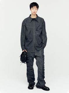 Composition : SHELL : NYLON 100%Country of Origin : KOREA Techwear Pants For Workwear In Fall, Spring Techwear Pants For Workwear, Fall Techwear Pants For Work, Fall Workwear Pants In Washed Black, Fall Workwear Washed Black Pants, Spring Workwear Pants In Washed Black, Washed Black Relaxed Fit Work Pants, Full Body, Trousers