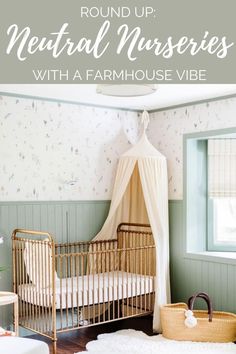 a baby's room with a crib, bed and rugs on the floor