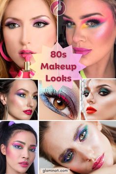 80s Make Up 1980s, 1980s Prom Makeup, 80s Women Makeup, 80s Eye Shadow, 80's Make Up Look, 80s Make Up Ideas, 80s Makeup Hooded Eye, 80s Prom Hair And Makeup, Subtle 80s Makeup