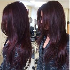 Violet Brown Hair, Burgundy Red Hair, Red Violet Hair, Violet Hair Colors, Wine Hair Color, Hair Color Plum, Black Red Hair, Nails Dark