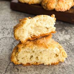 two biscuits stacked on top of each other