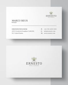 two white business cards on top of each other