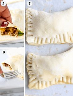 steps to make an empanada with meat and cheese