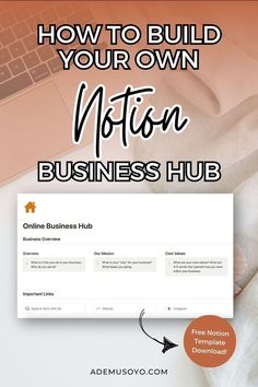 a person sitting in front of a laptop with the words how to build your own hilton business