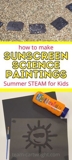 how to make sunscreen science paintings for kids