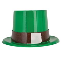 Highlights: Made in the USA. These top hats are one size fits most, suitable for most adults. Crafted from green plastic with black paper bands that are printed with gold buckles attached at the base of the hats. Product Description: You get 25 Plastic Leprechaun Top Hats in each full case you buy. Other details: one size fits mostBeistle's Plastic Leprechaun Top Hat is the perfect way to celebrate St. Patrick's Day! This classic leprechaun hat is made of lightweight plastic, and comes in a one- Adjustable Green Novelty Costume Hat, Leprechaun Hat, Leprechaun Hats, Top Hats, Black Paper, Top Hat, Green Colors, Highlights, Product Description