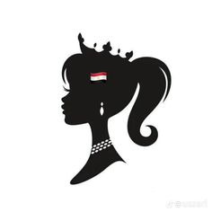 the silhouette of a woman wearing a tiara