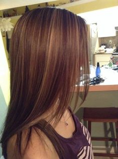 Starburst Hair Color, Brown Hair Dye With Highlights, Brown Auburn Hair Color With Highlights, Brunette Hair With Blonde Highlights 2000s, Hair Highlights For Auburn Hair, Medium Auburn Hair Color With Highlights, 200s Highlights, Auburn Streaks In Brown Hair, Simple Dyed Hair