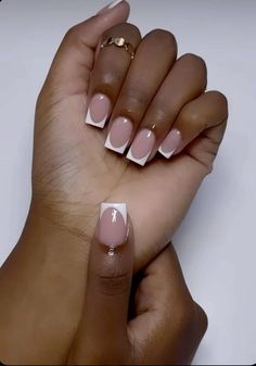 #FrenchTipVibes #GirlyNails #ChicNails #NailGoals #ManicureMagic #PrettyInPink #NailArtLove #TrendyTips #NailInspo #FashionNails Classic Short French Nails, Shirt French Nails, Short Coffin French Tip, French Tips Short Square, Gel French Tip Nails, Classic French Tip Nails, Short Frenchies, Colorful French Tips, Short French Tips