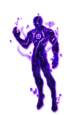 a stylized image of a man in purple