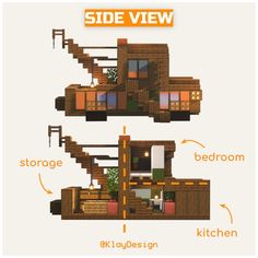 the inside and outside view of a house