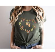 Everything in our shop is hand crafted and made to order. If you want different color or size contact me! If you want a custom-made design to match your personal style, please send me a massage and I will do everything to make custom designs for you. We use premium t-shirts, tank tops, sweatshirts & hoodies which have a soft and light feel, very comfy and perfect for women, men, boys girls & babies. Our baby bodysuits are printed on Gerber Onesies® Brand. 🌟How Do I Order🌟 1️⃣ Please, check and Cute Fall Tops With Heart Graphic, Fall Cotton T-shirt With Heart Print, Fall Heart Print Cotton T-shirt, Cute Heart Graphic Tops For Fall, Cotton T-shirt With Heart Print For Fall, Fall Cotton T-shirt With Heart Graphic, Cotton Heart Graphic T-shirt For Fall, Cotton T-shirt With Heart Graphic For Fall, Cute Heart Print Tops For Fall