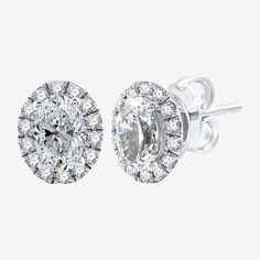 Diamond Clarity: Si2-I1Earring Back: FrictionSetting: ProngShape: OvalStone Cut: OvalDiamond Color: H-IMetal Color: WhiteRounded Carat Weight: 1 Ct. T.w.Care: Wipe CleanStone Type: 30 Lab Grown DiamondAuthenticity: Lab Grown DiamondBirthstone: April BirthstoneEarrings Type: Post EarringsEarrings Style: Stud Earrings, Solitaire Earrings, Halo EarringsMetal: 10k White GoldCountry of Origin: Imported Oval Stud Earrings, White Gold Earrings Studs, Solitaire Earrings, Halo Earrings, Earrings Stud, Diamond Clarity, White Diamond, Jewellery And Watches, Lab Grown